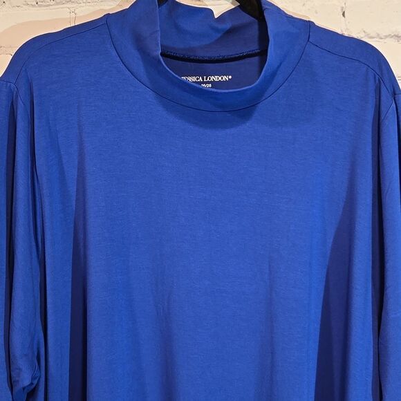 Jessica London plus size 26 blue mockneck top NWT - Picture 2 of 8